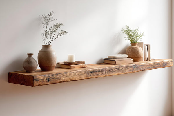 Reclaimed Wood Floating Shelf – Farmhouse Style Kitchen or Living Room